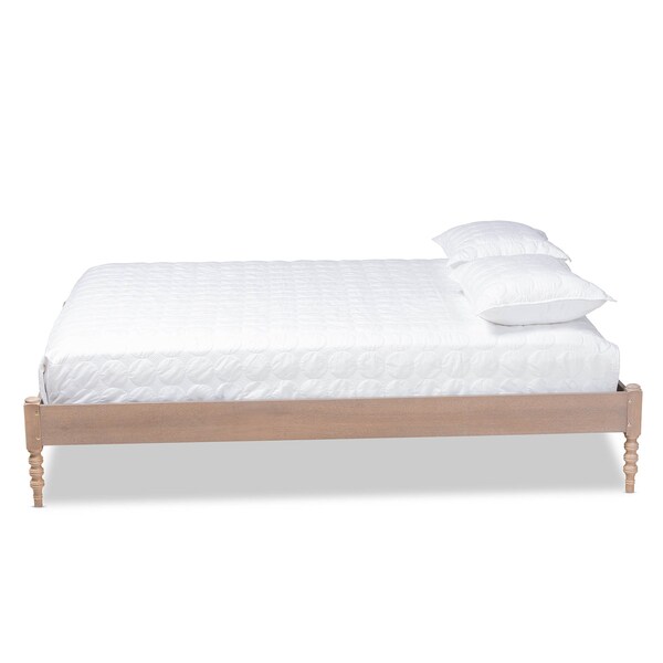 Baxton Studio Cielle Antique Oak Finished Wood Queen Size Platform Bed Frame - 161-10188