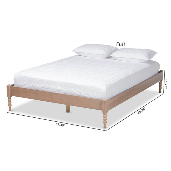 Baxton Studio Cielle Antique Oak Finished Wood Queen Size Platform Bed Frame - 161-10188