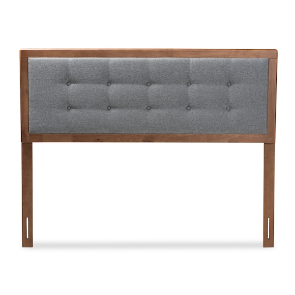 Baxton Studio Sarine Dark Grey Walnut Finished Wood Full Size Headboard - 156-9431
