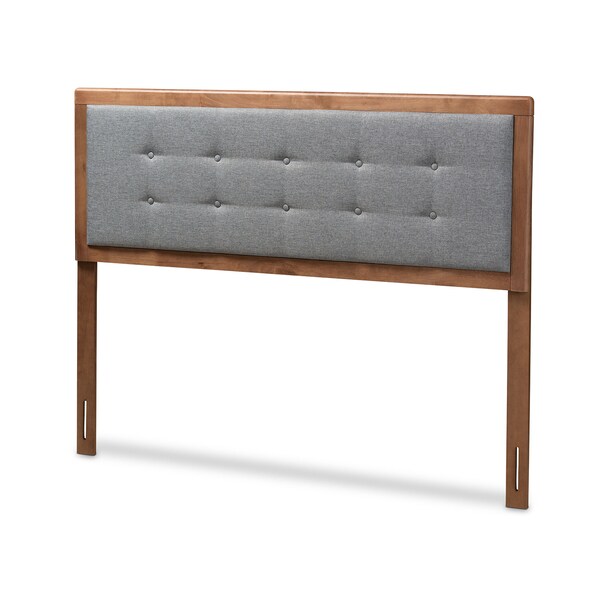 Baxton Studio Sarine Dark Grey Walnut Finished Wood Full Size Headboard - 156-9431