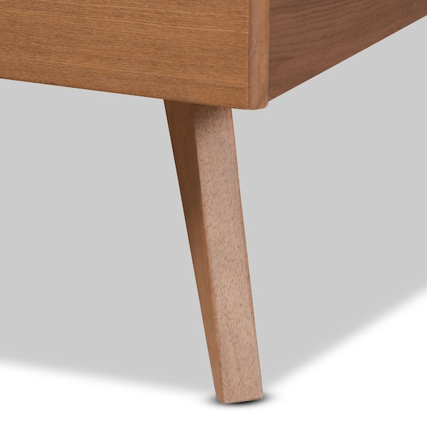 Baxton Studio Aimi Mid-Century Modern Walnut Brown Finished Wood Full Size Platform Bed - 183-11113-9407-ZORO