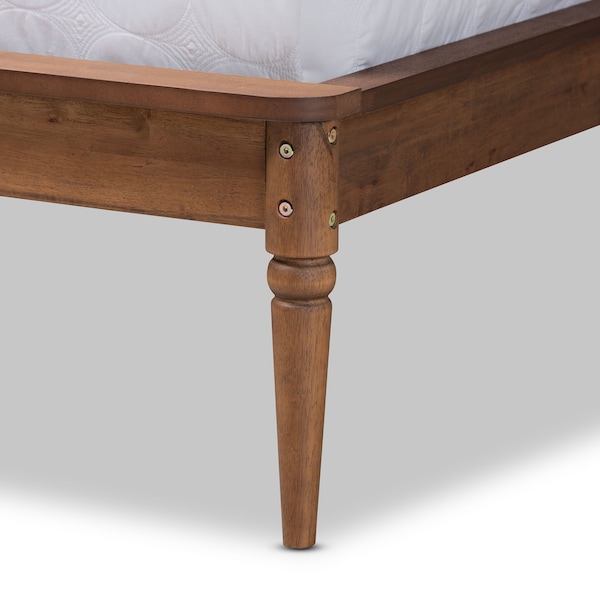 Baxton Studio Abel Traditional Transitional Walnut Brown Finished Wood Platform Bed-Full - 192-11498-ZORO