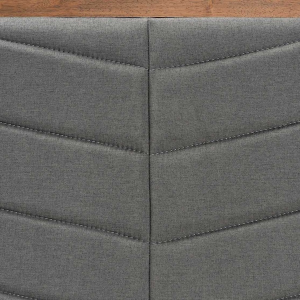 Baxton Studio Iden ModernDark Grey Fabric Upholstered and Walnut Brown Finished Wood Headboard-Queen - 192-11544-ZORO