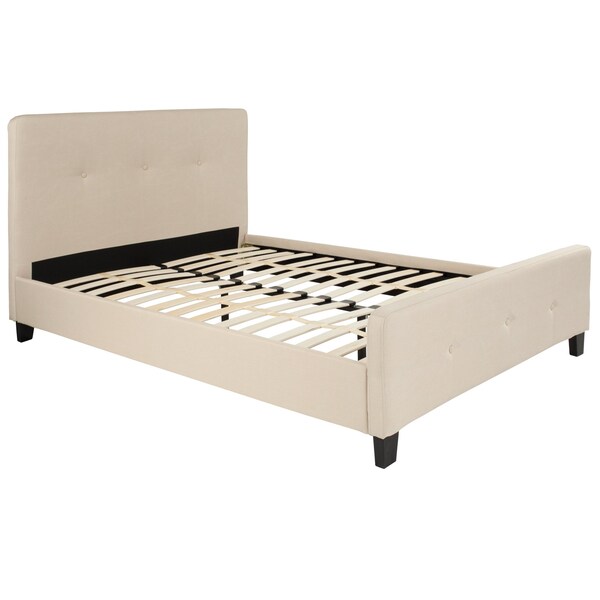 Flash Furniture Platform Bed, Tribeca, Full, Beige - HG-18-GG
