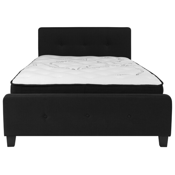 Flash Furniture Platform Bed Set, Tribeca, Full, Black - HG-BM-22-GG