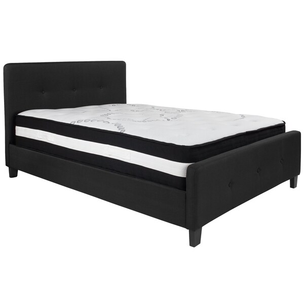 Flash Furniture Platform Bed Set, Tribeca, Full, Black - HG-BM-22-GG