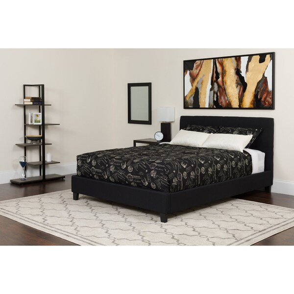 Flash Furniture Platform Bed Set, Tribeca, Full, Black - HG-BM-22-GG
