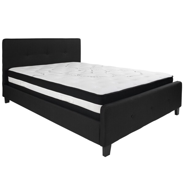 Flash Furniture Platform Bed Set, Tribeca, Queen, Black - HG-BM-23-GG