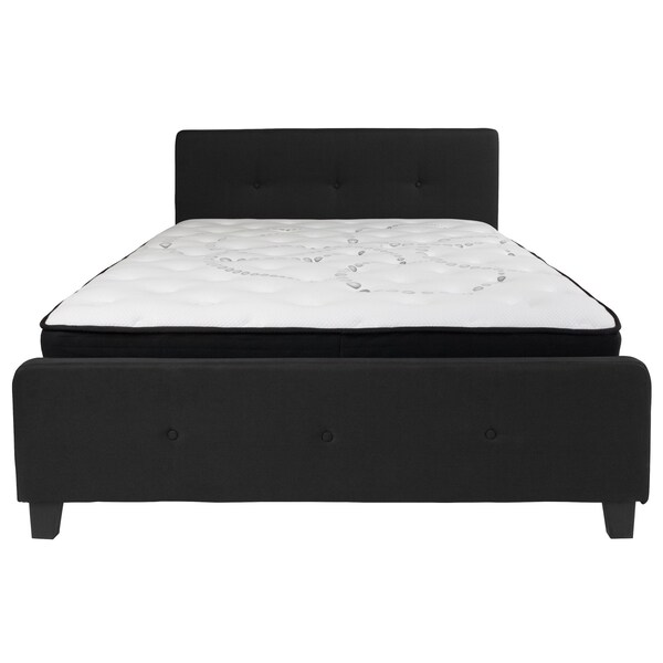 Flash Furniture Platform Bed Set, Tribeca, Queen, Black - HG-BM-23-GG