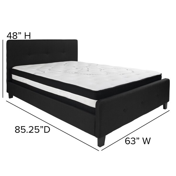 Flash Furniture Platform Bed Set, Tribeca, Queen, Black - HG-BM-23-GG