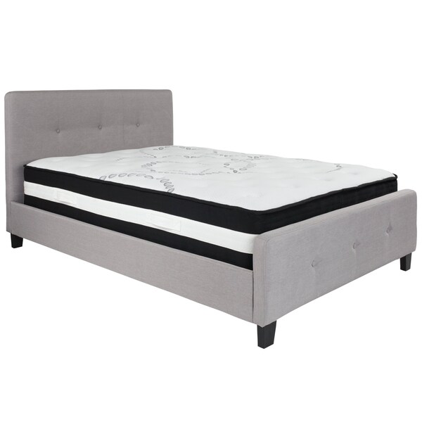 Flash Furniture Platform Bed Set, Tribeca, Full, Gray - HG-BM-26-GG