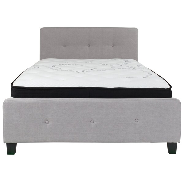 Flash Furniture Platform Bed Set, Tribeca, Full, Gray - HG-BM-26-GG