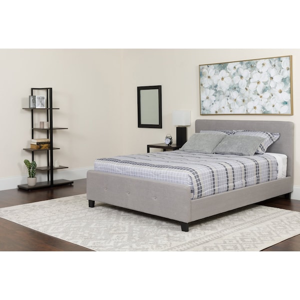 Flash Furniture Platform Bed Set, Tribeca, Full, Gray - HG-BM-26-GG