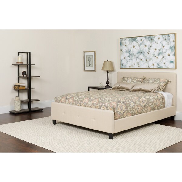 Flash Furniture Platform Bed Set, Tribeca, Twin, Beige - HG-BM-17-GG