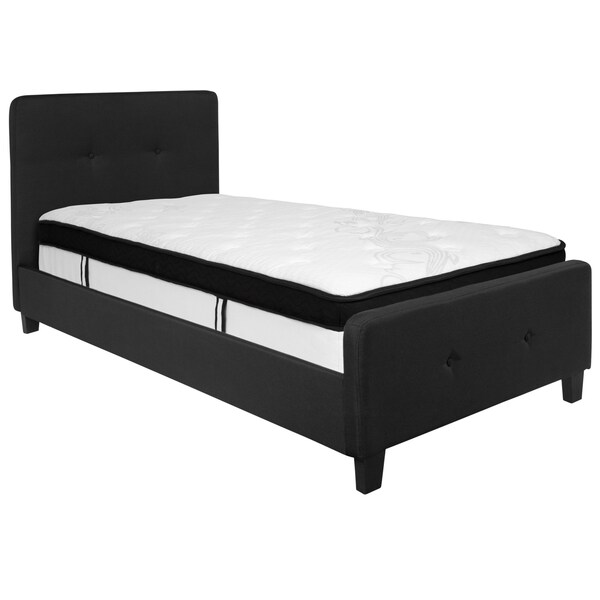 Flash Furniture Twin Platform Bed Set, Black - HG-BMF-21-GG