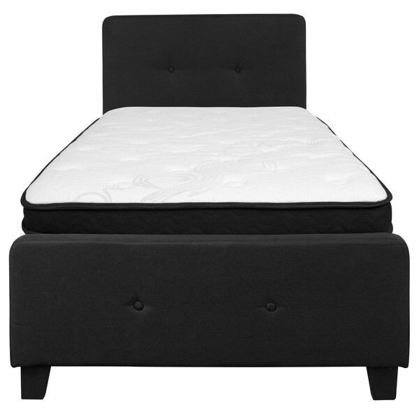 Flash Furniture Twin Platform Bed Set, Black - HG-BMF-21-GG