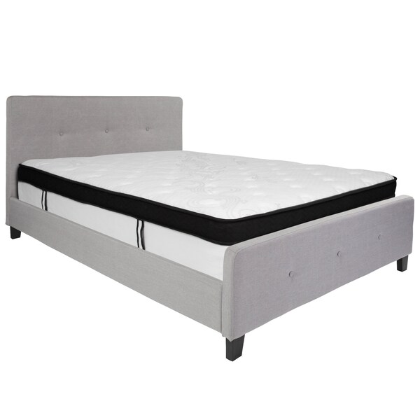 Flash Furniture Queen Platform Bed Set, Gray - HG-BMF-27-GG