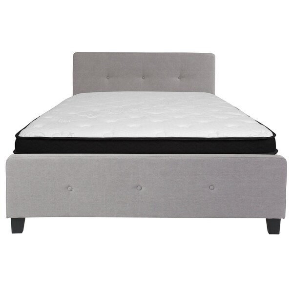 Flash Furniture Queen Platform Bed Set, Gray - HG-BMF-27-GG