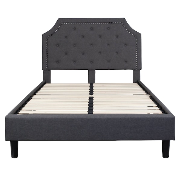 Flash Furniture Brighton Full Platform Bed, Dark Gray - SL-BK4-F-DG-GG
