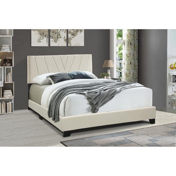 Procomfort All-in-One Upholstered Bed, Cream - King Size - PR3696495