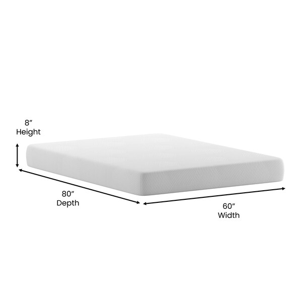 Flash Furniture 8" Queen Cooling Green Tea Memory Foam Mattress - CL-MF101-8-Q-GG