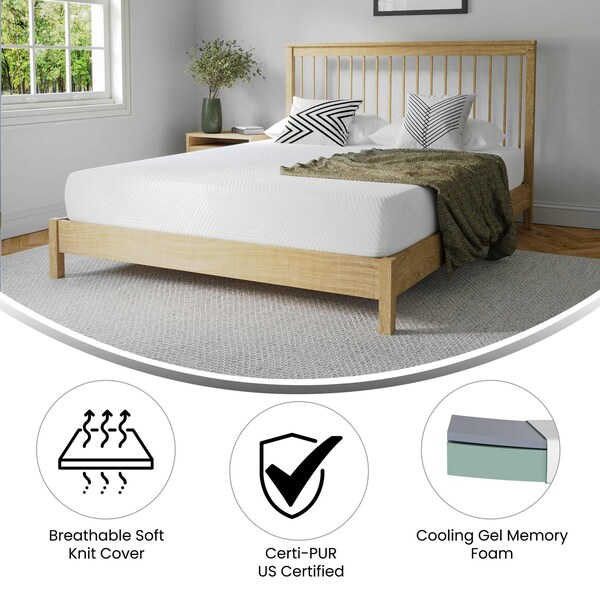 Flash Furniture 8" Queen Cooling Green Tea Memory Foam Mattress - CL-MF101-8-Q-GG