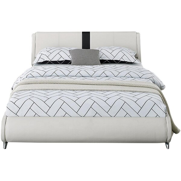 Gfancy Fixtures 335 x 81 x 885 in. Platform Bed, White - King Size - GF3663267