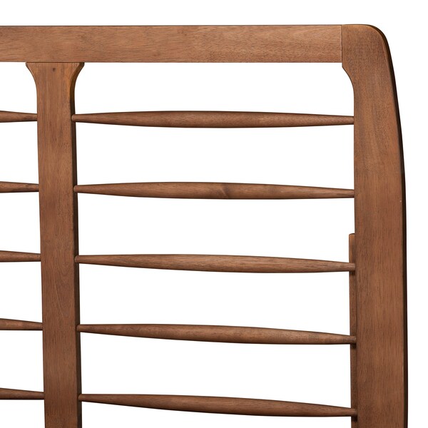 Baxton Studio Petra Mid-Century Modern Ash Walnut Finished Wood Queen Size Platform Bed - 230-11148-11888-ZORO