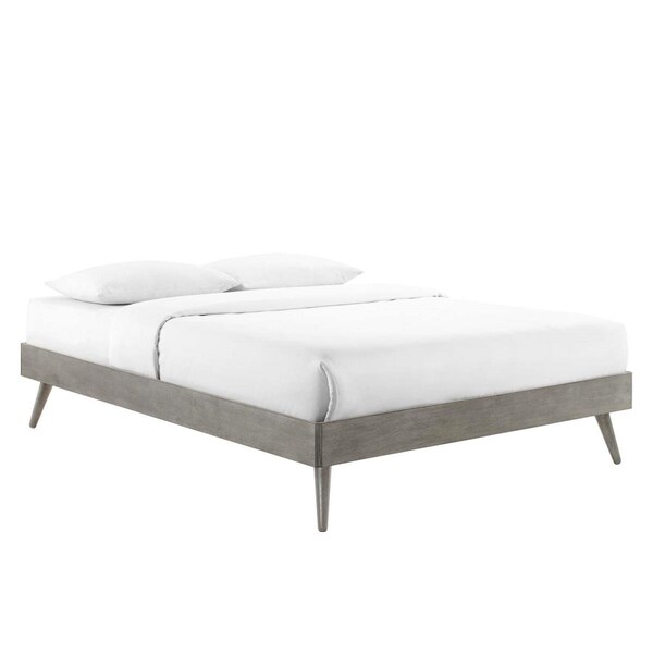 Modway Furniture Margo Full Size Wood Platform Bed Frame, Grey - MOD-6229-GRY