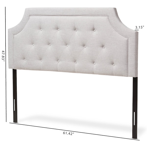 Baxton Studio Mars Modern Greyish Beige King Size Headboard - 134-7262