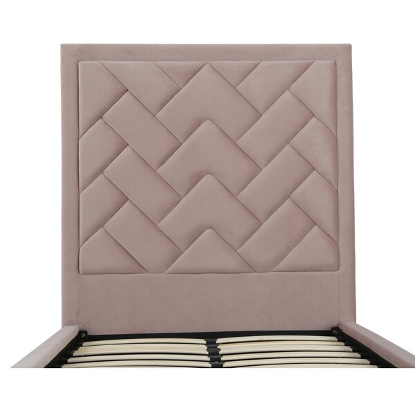 Manhattan Comfort Crosby Twin-Size Bed in Blush - BD009-TW-BH