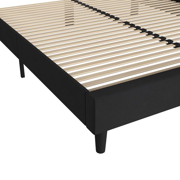 Flash Furniture Charcoal King Fabric Upholstered Platform Bed - HG-3WPB21-K04-K-BK-GG