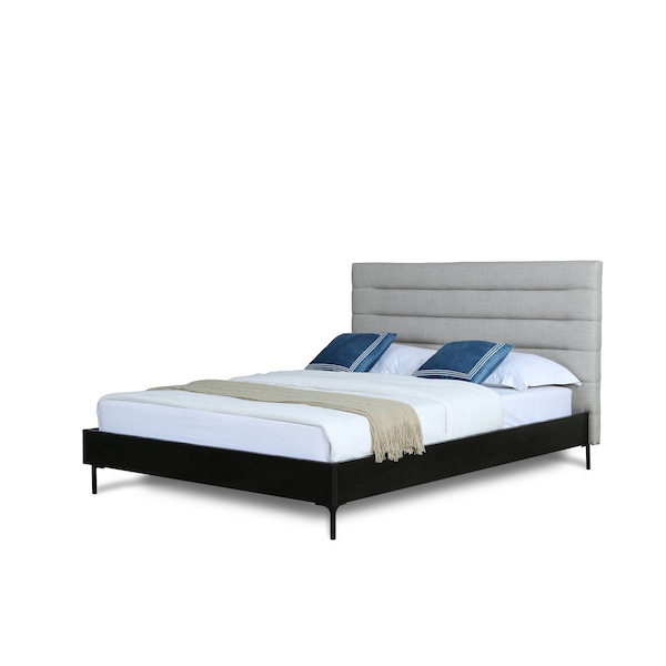 Manhattan Comfort Schwamm Queen Bed in Light Grey - BD004-QN-LG