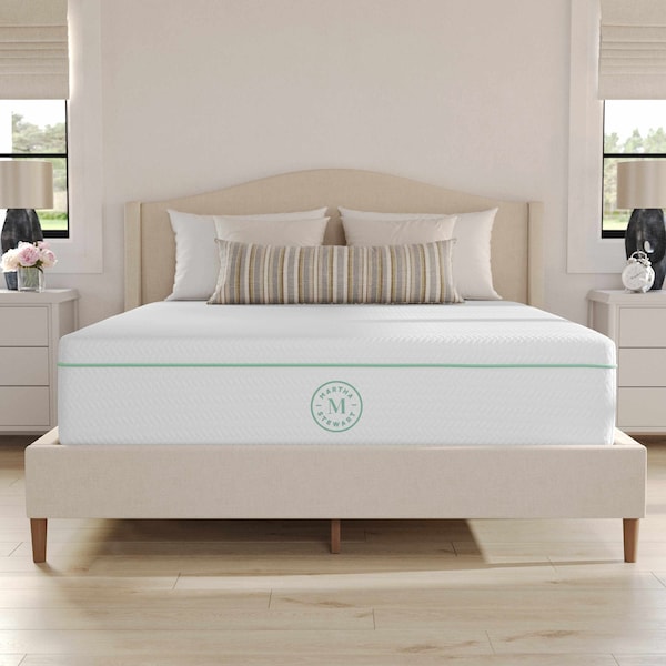Martha Stewart SleepComplete 12 Inch Queen Medium Firm Triple-Action Cooling Gel Memory Foam Mattress - CL-MODD1-12Q-MS