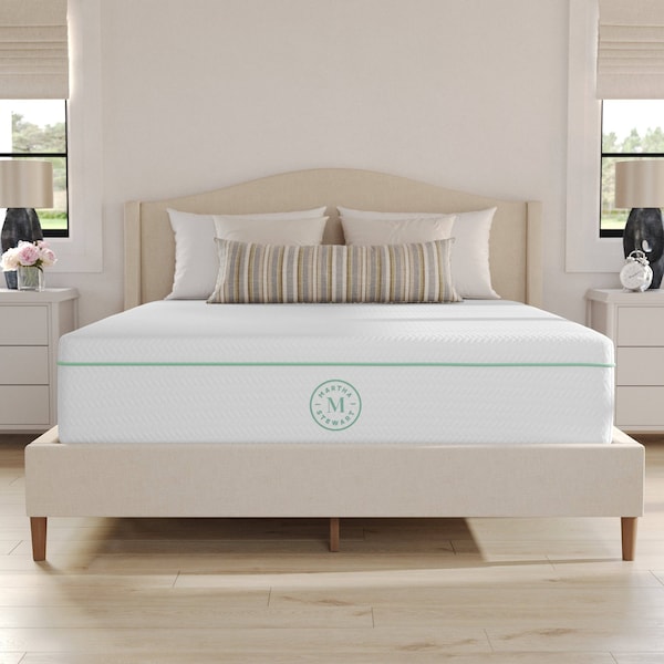 Martha Stewart SleepComplete 12 Inch Queen Medium Firm Triple-Action Cooling Gel Memory Foam Mattress - CL-MODD1-12Q-MS