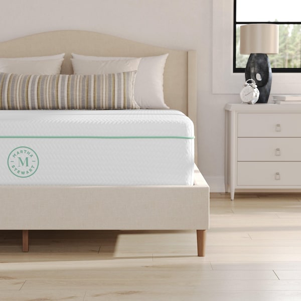 Martha Stewart SleepComplete 12 Inch Queen Medium Firm Triple-Action Cooling Gel Memory Foam Mattress - CL-MODD1-12Q-MS