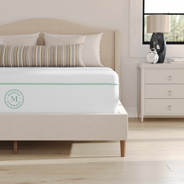 Martha Stewart SleepComplete 12 Inch Queen Medium Firm Triple-Action Cooling Gel Memory Foam Mattress - CL-MODD1-12Q-MS