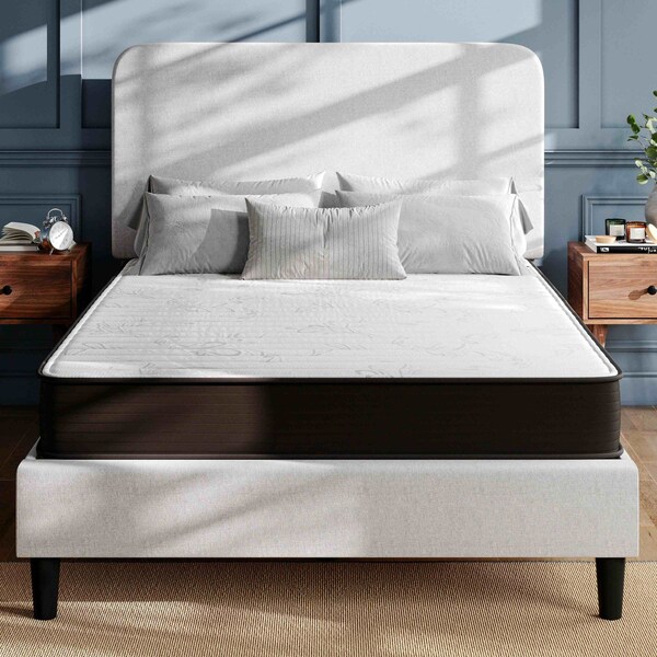 Flash Furniture Dream 8 Inch Hybrid Mattress, Full Size High Density Foam and Innerspring Mattress in a Box - DR-E238-B-F-GG