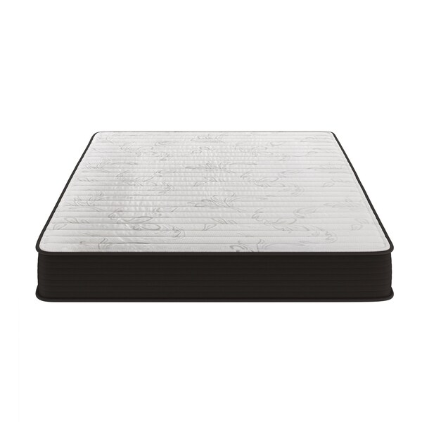 Flash Furniture Dream 8 Inch Hybrid Mattress, Full Size High Density Foam and Innerspring Mattress in a Box - DR-E238-B-F-GG