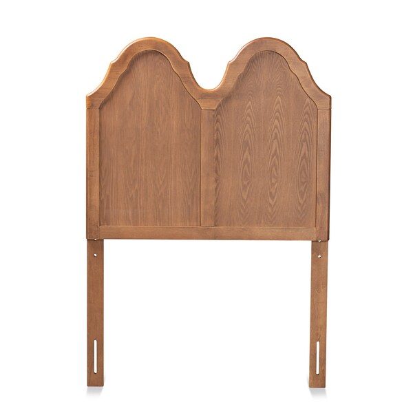 Baxton Studio Tobin Vintage Classic and Traditional Ash Walnut Finished Wood Twin Size Arched Headboard - 181-11123-ZORO