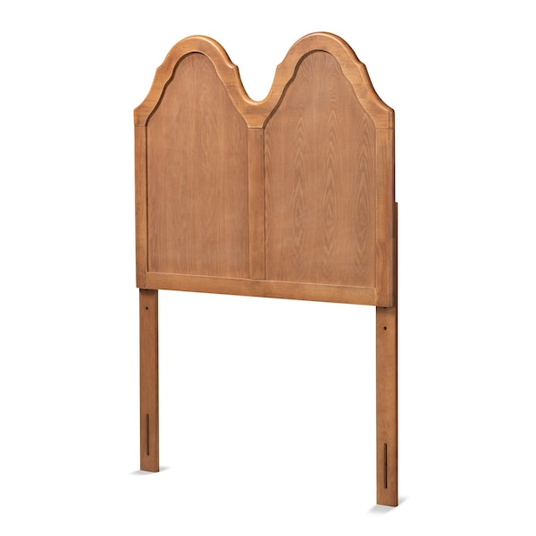 Baxton Studio Tobin Vintage Classic and Traditional Ash Walnut Finished Wood Twin Size Arched Headboard - 181-11123-ZORO