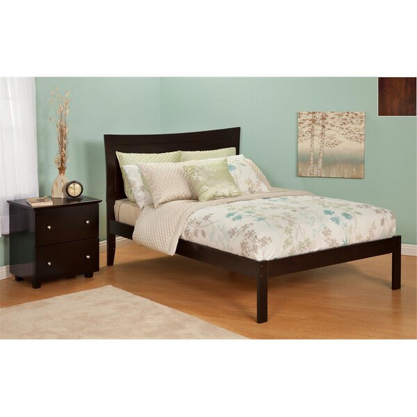 Atlantic Furniture Metro Full Bed with Open Foot Rail in an Antique Walnut Finish - AR9031004