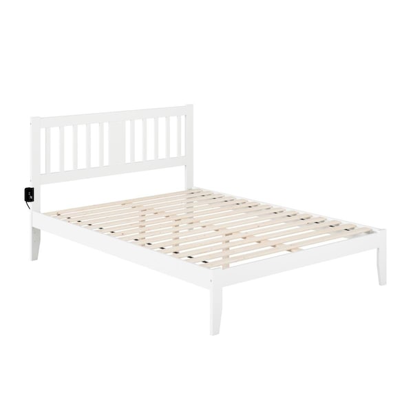 Atlantic Furniture Atlantic Furniture AG8910042 Tahoe Queen Bed with USB Turbo Charger; White - AG8910042