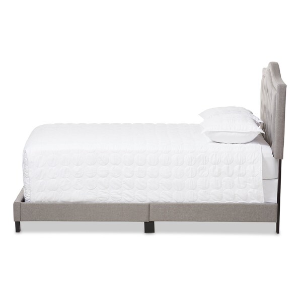 Baxton Studio Emerson Modern Light Grey Upholstered Queen Size Bed - 136-7446