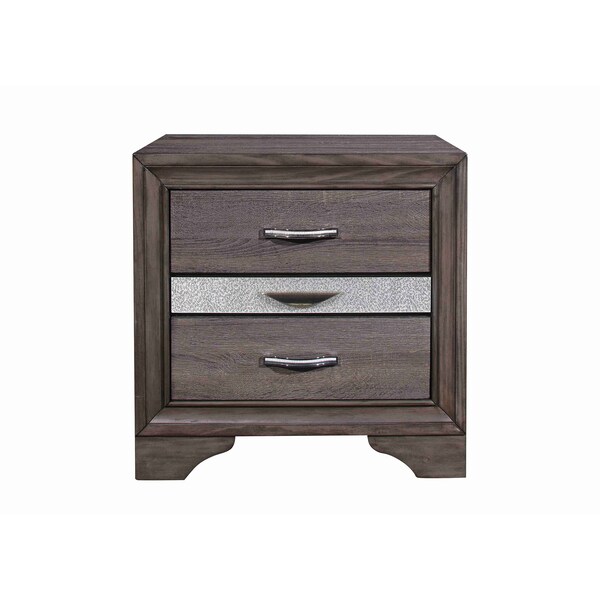 Global Furniture Usa Traditional Glam Melamine Seville Grey Queen Bed Group - 2889