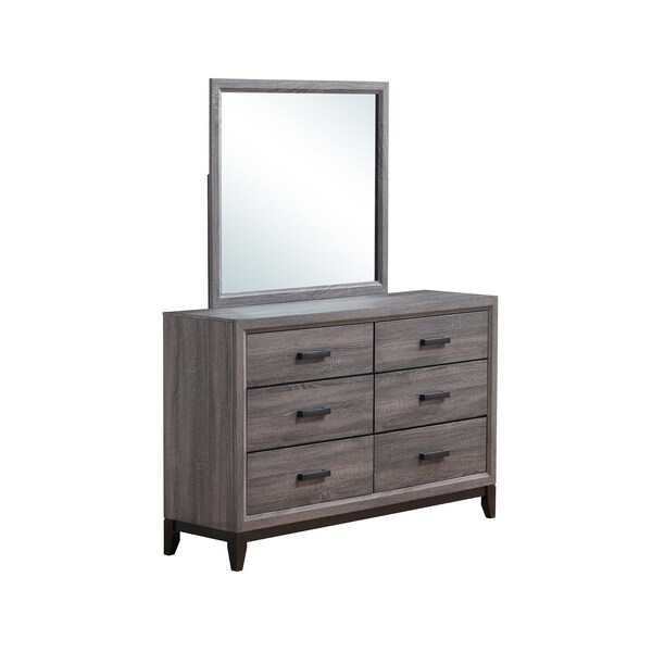 Global Furniture Usa Rustic Transitional Foil Kate Grey Queen Bed Group - 2853