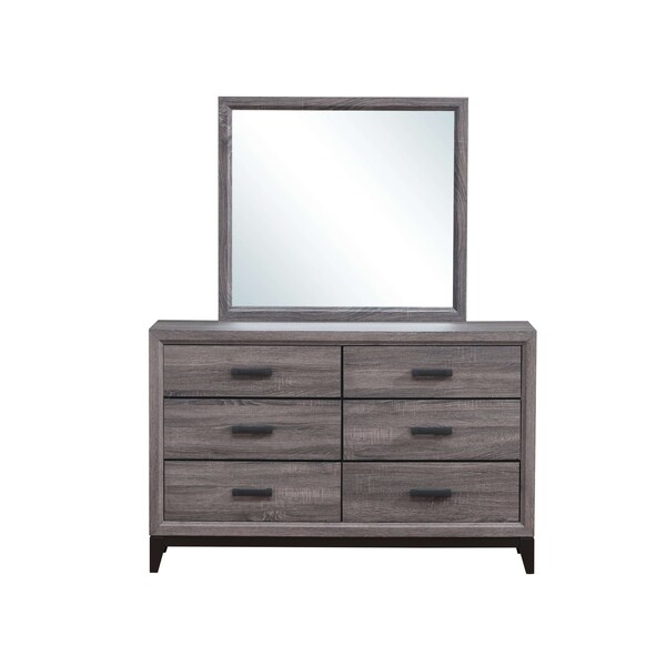 Global Furniture Usa Rustic Transitional Foil Kate Grey Queen Bed Group - 2853
