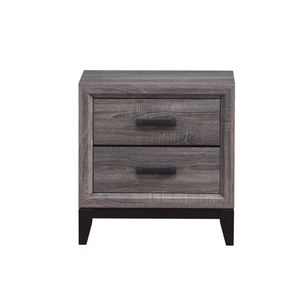 Global Furniture Usa Rustic Transitional Foil Kate Grey Queen Bed Group - 2853