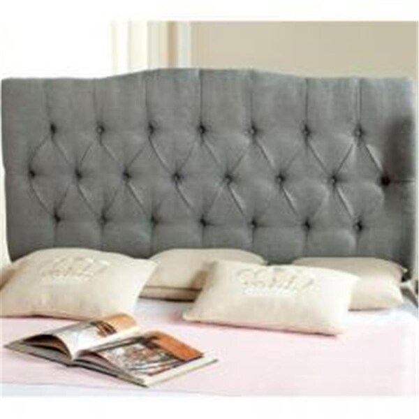 Safavieh Axel Queen Size Upholstered Headboard- Grey - 54.1 x 5.3 x 61.8 in. - MCR4682E-Q