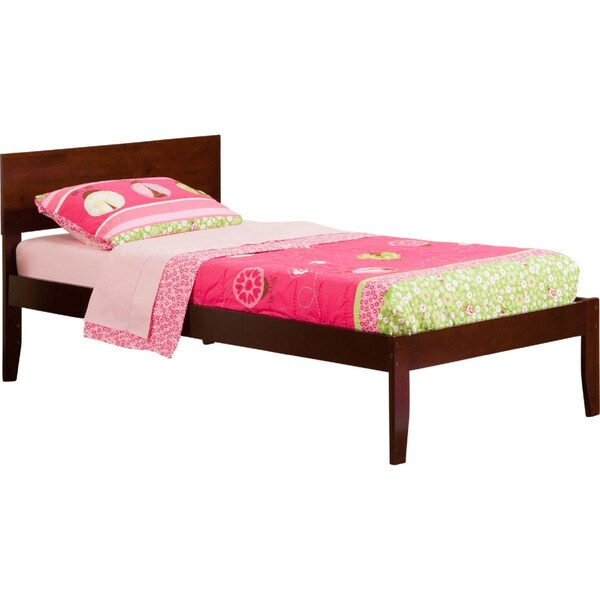 Atlantic Furniture Orlando Open Foot Bed, Antique Walnut - Twin Extra Large - AR8111004